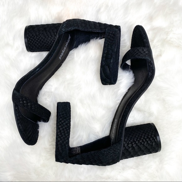 JEFFREY CAMPBELL LAURA EMBOSSED SNAKE SANDAL - Picture 3 of 11